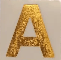 Golden letter “A”