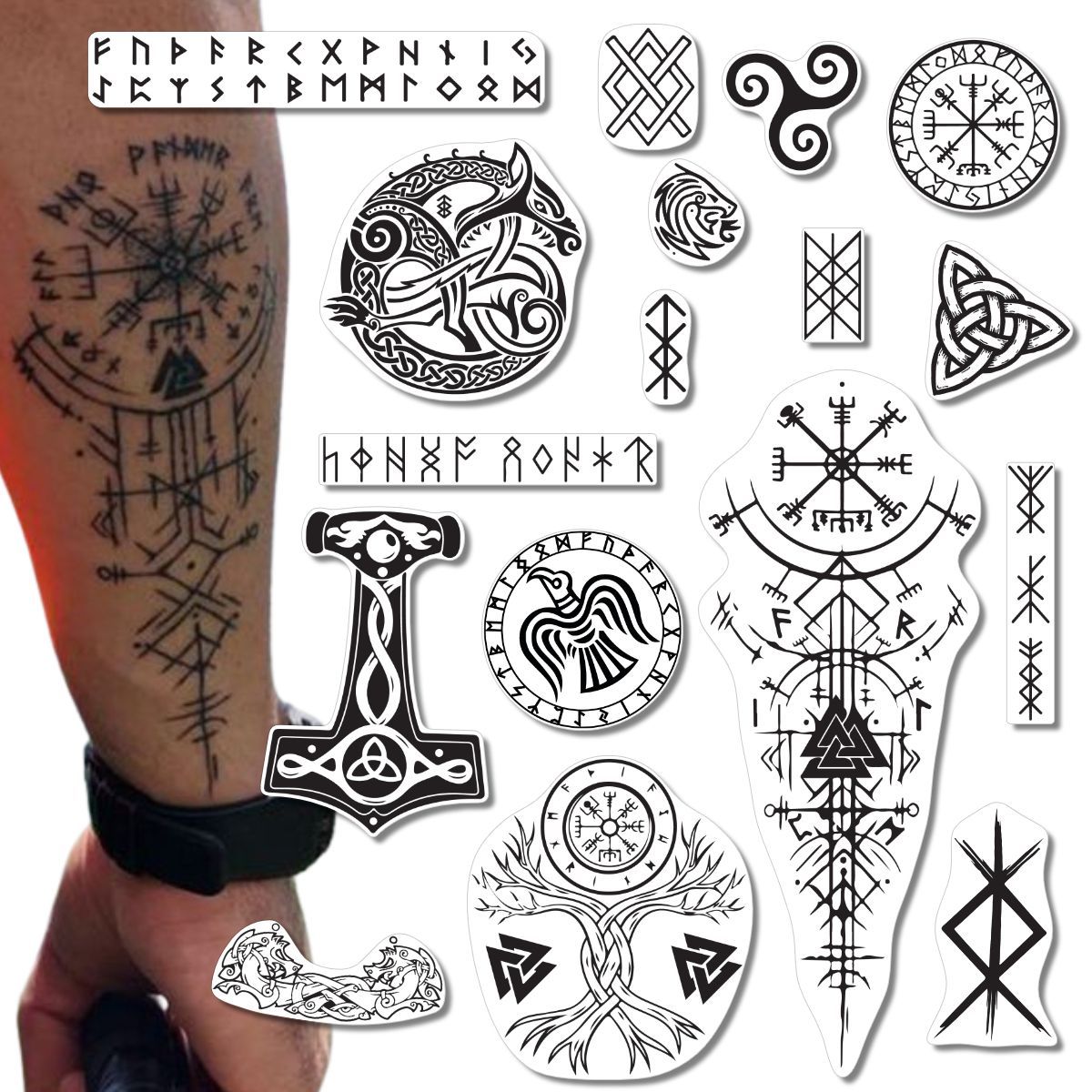 Set de Tatuajes de Vikingos image