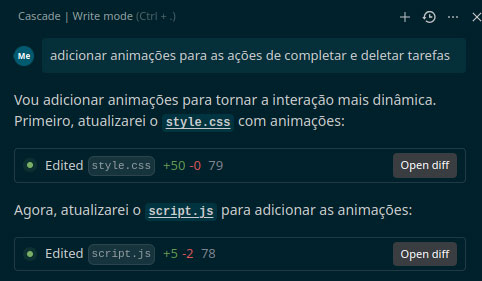 Adicionar animações