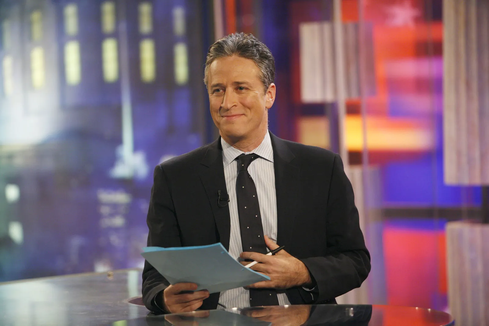 Jon Stewart hosting The Daily Show, 2006