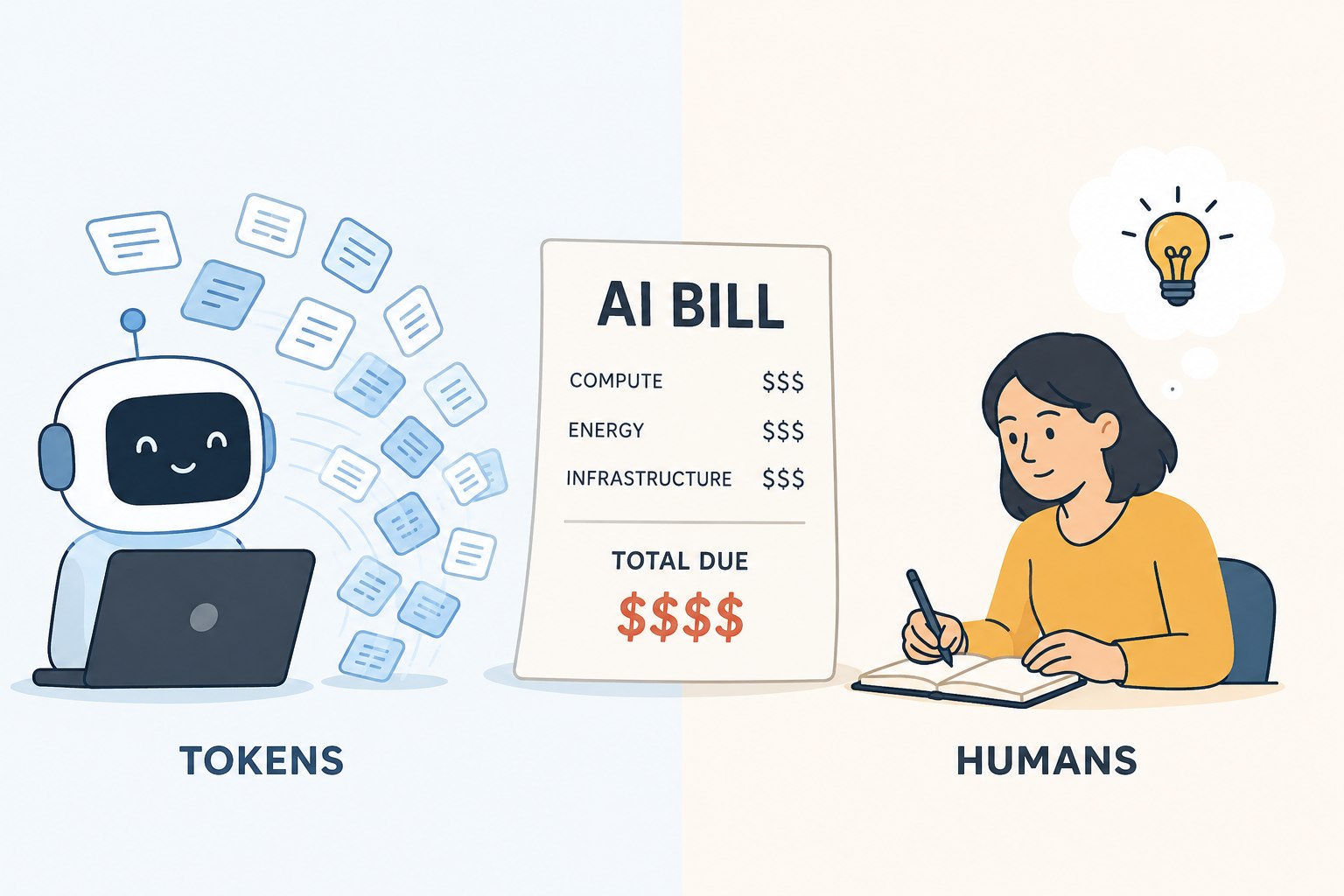 The AI Bill Has Come Due: Tokens vs. Humans