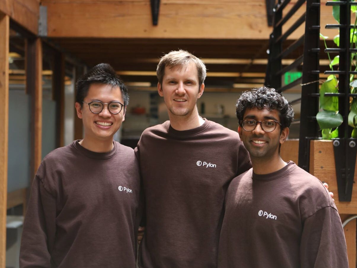 Pylon co-founders Advith Chelikani, Marty Kausas and Robert Eng