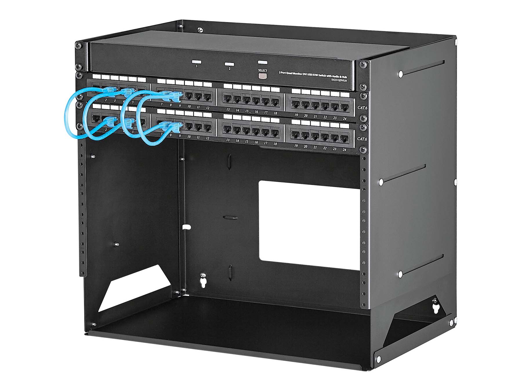 * unit rack for ethernet switch and structured cabling