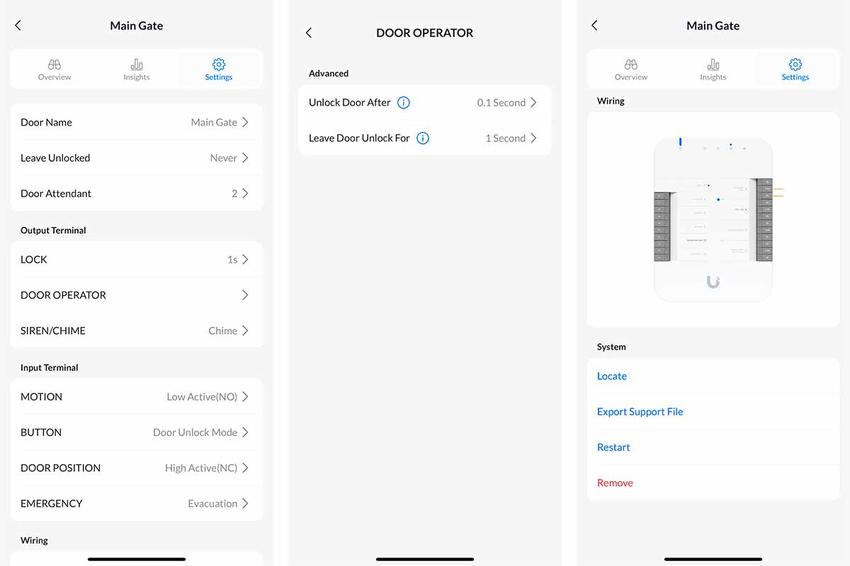 ubiquiti access hub settings