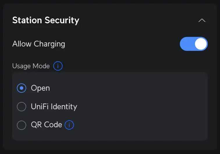 Ubiquiti EV Charger. Station Security.
