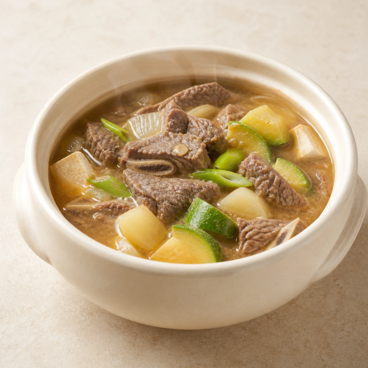 소고기 갈비살 된장찌개