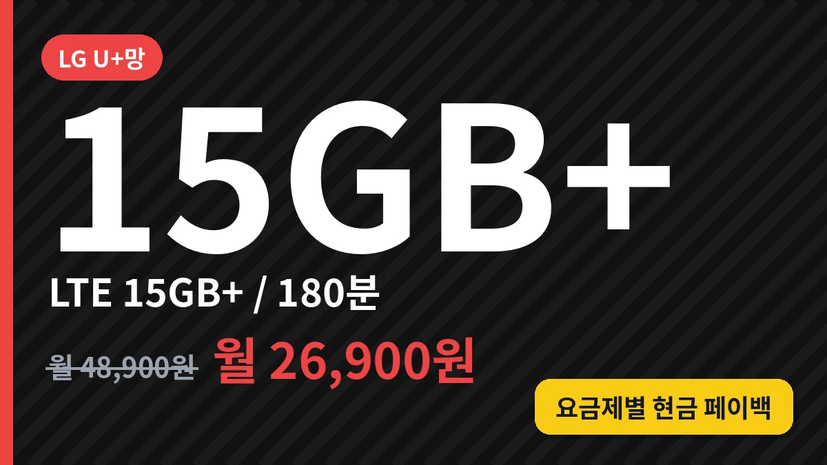 LTE (15GB+/180분)