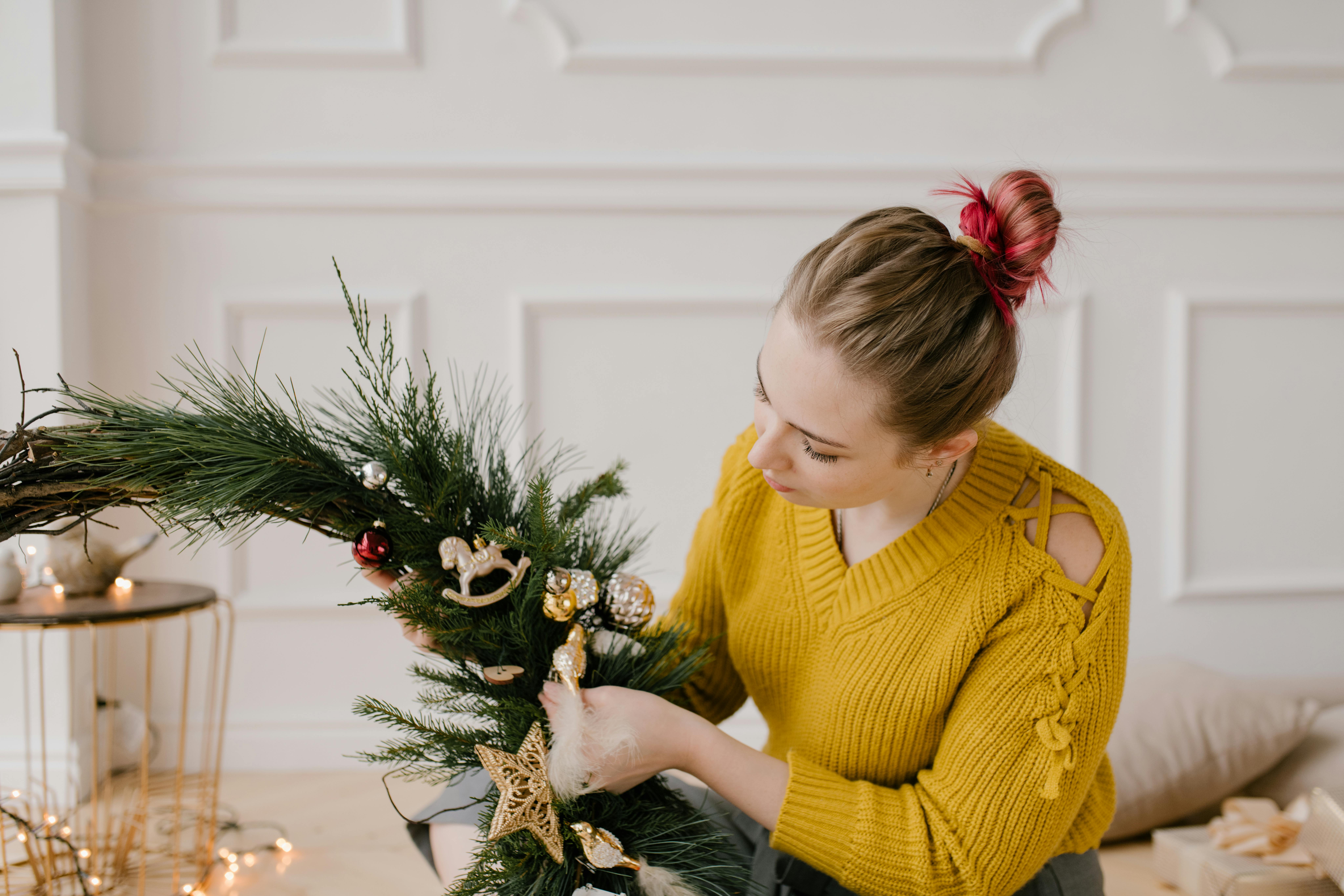 A bright, sunny indoor garden space in a winter setting, featuring a variety of lush green plants in terracotta pots and modern hydroponic systems. Th