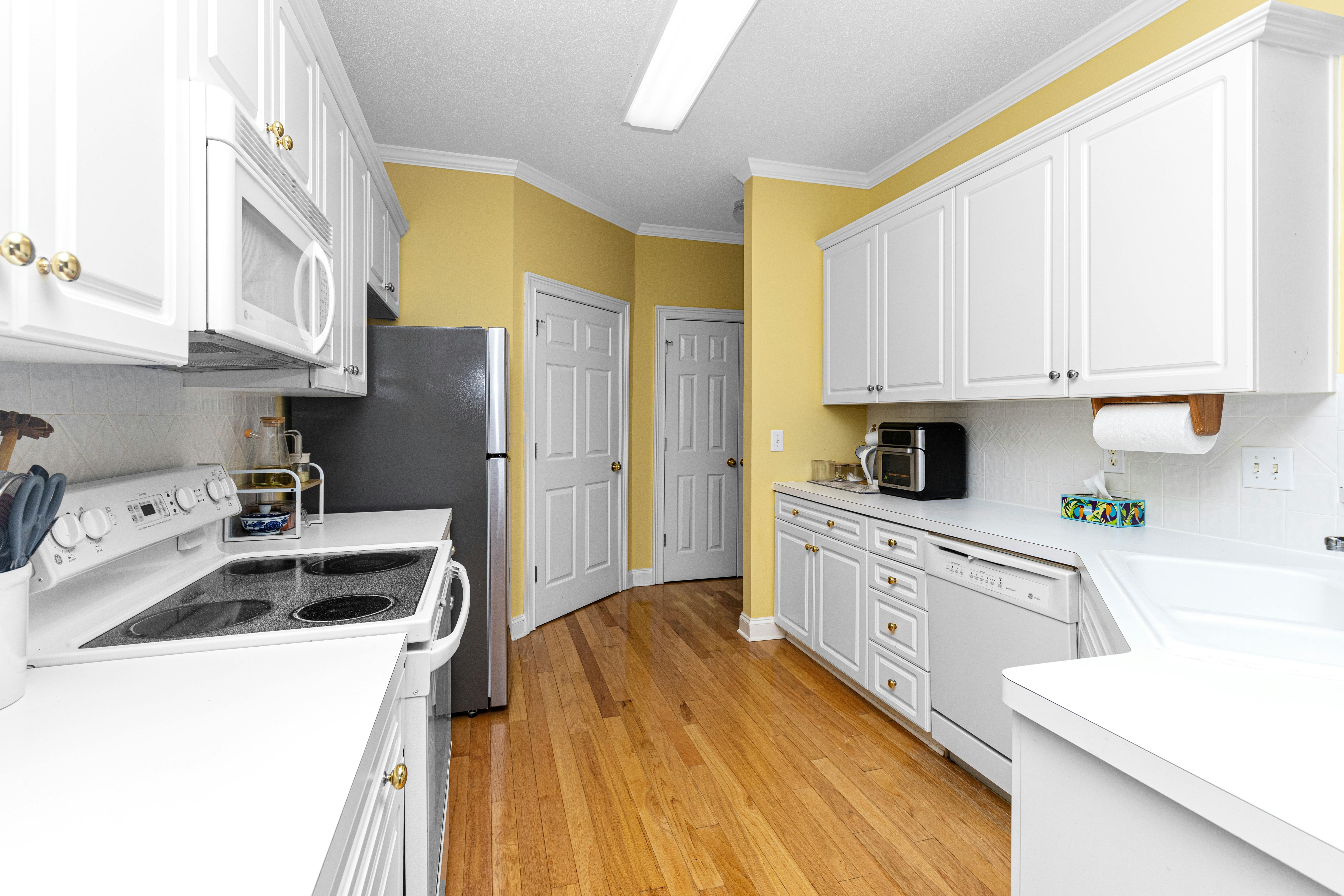 A collage illustrating two contrasting home improvement scenarios: On the left, a before image of an outdated kitchen with old appliances and ineffici