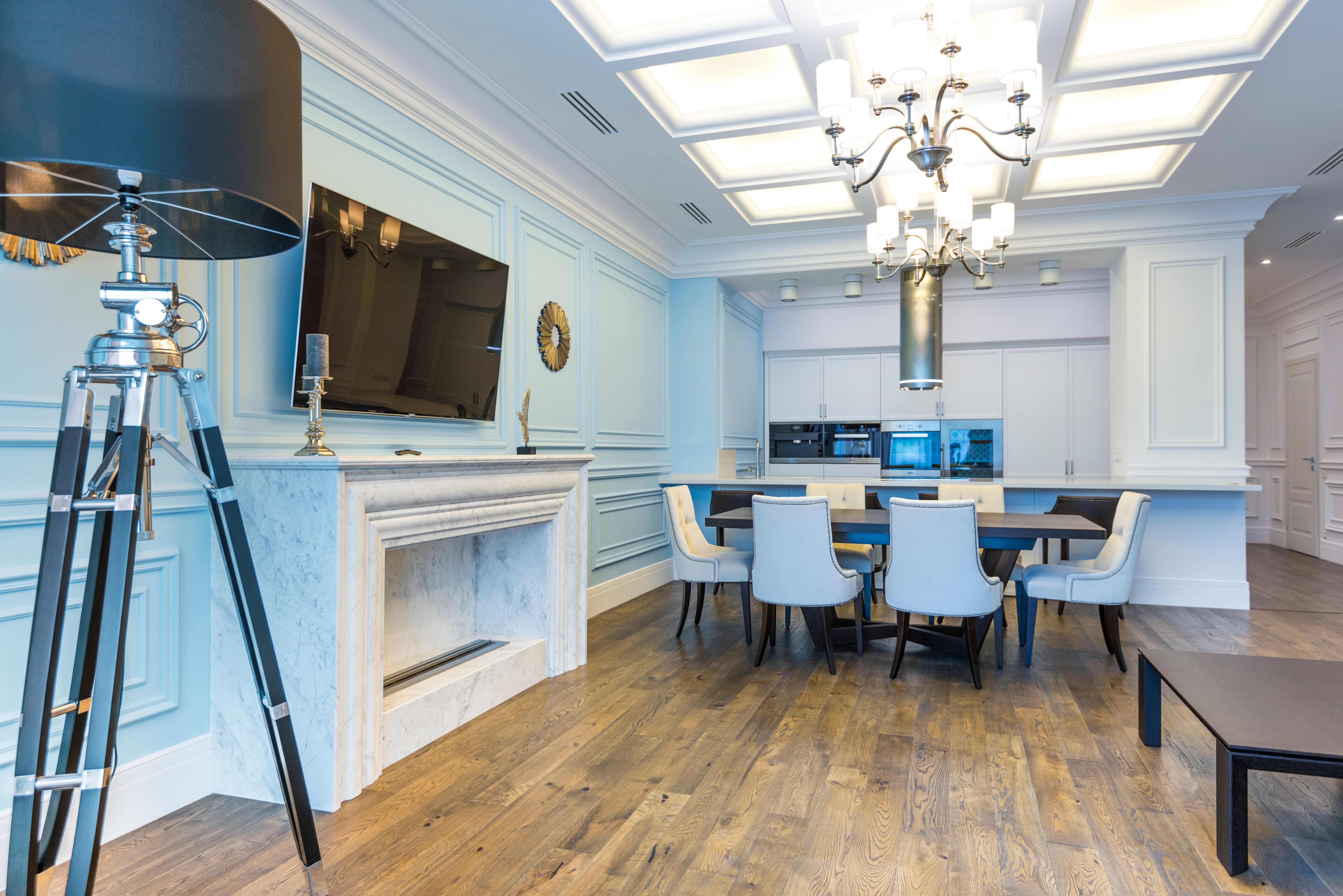 A step-by-step visual guide to installing LVP flooring, featuring tools, click-lock planks, and the process of laying them out on the floor, emphasizi