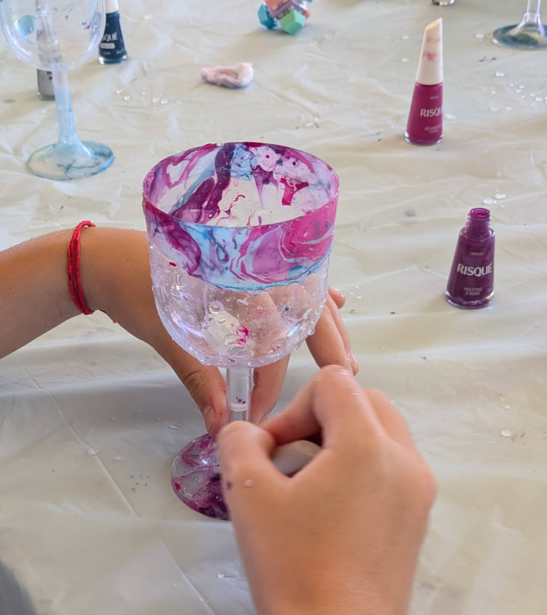 Nail polish+water art