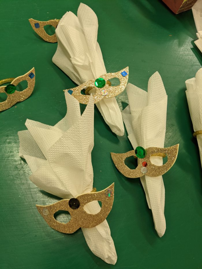 Purim napkin rings