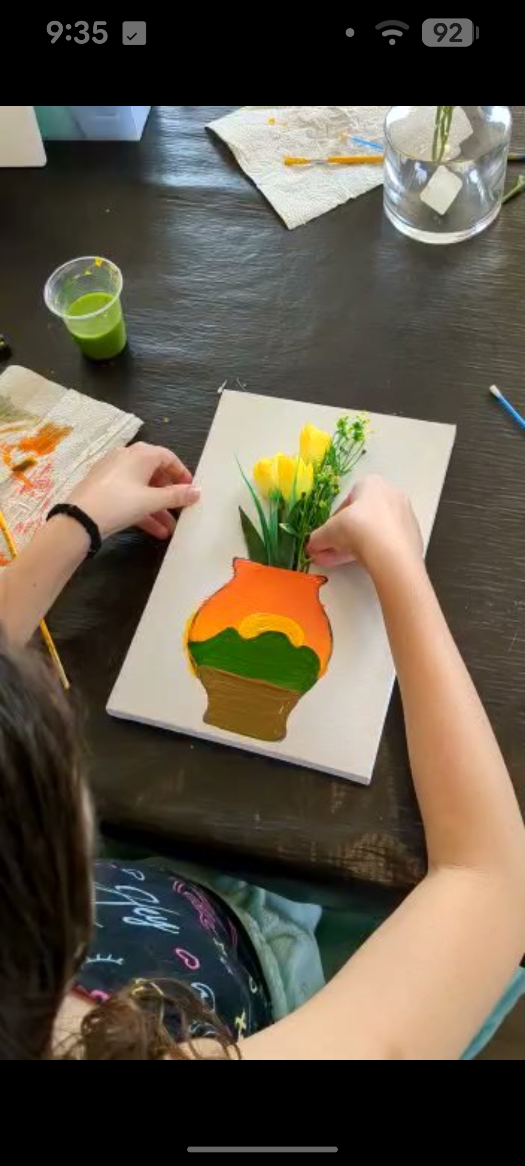 Flower vase canvas