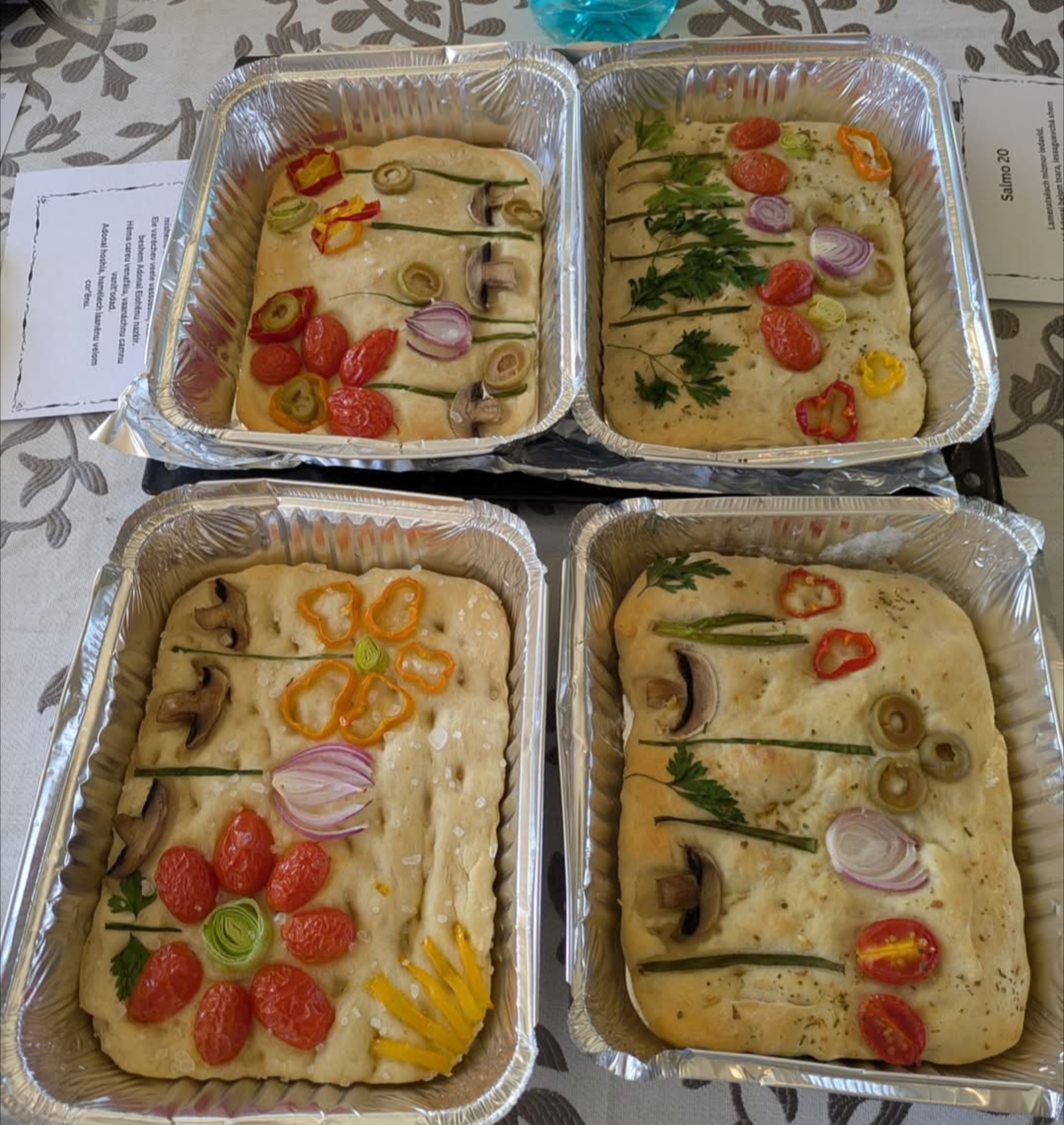 Floral focaccia