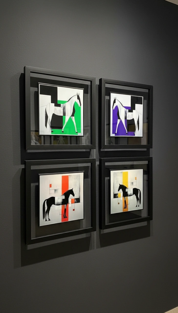 Colorful horses - Resim 2