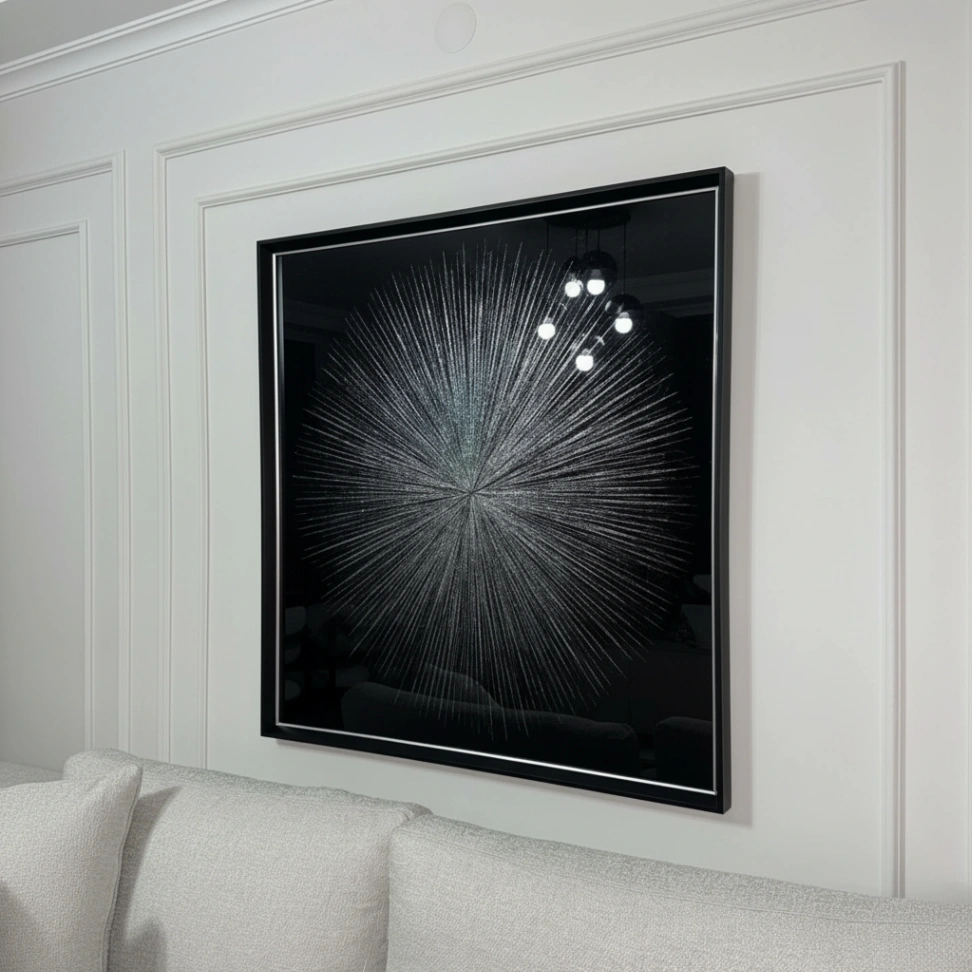 Gümüş sim detaylı atom patlaması  - Resim 2