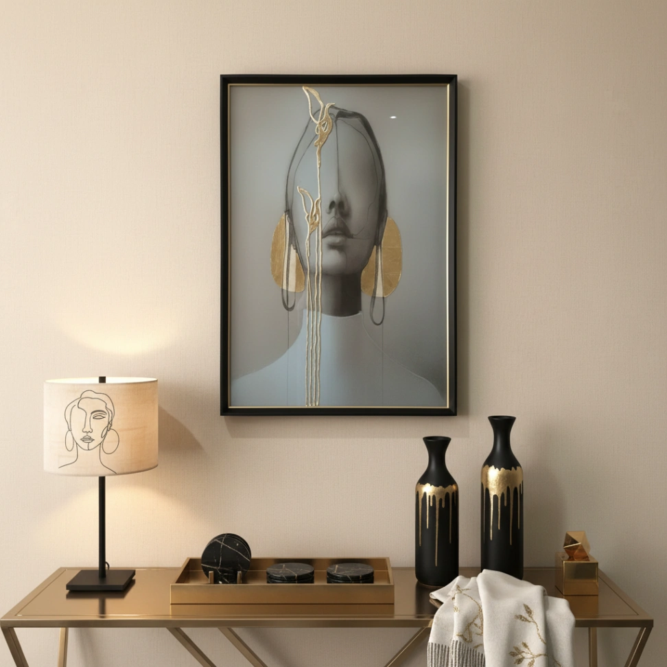 Altın küpeli kadın - Resim 1