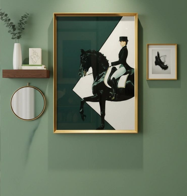 Atlı kadın(Green) - Resim 1