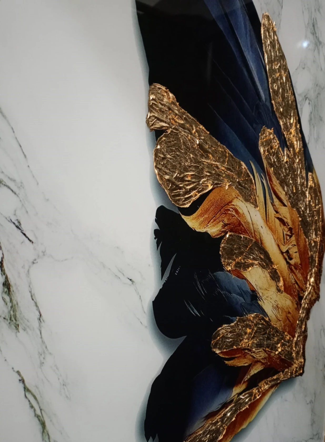 Gold varak detaylı melek kanadı - Resim 3