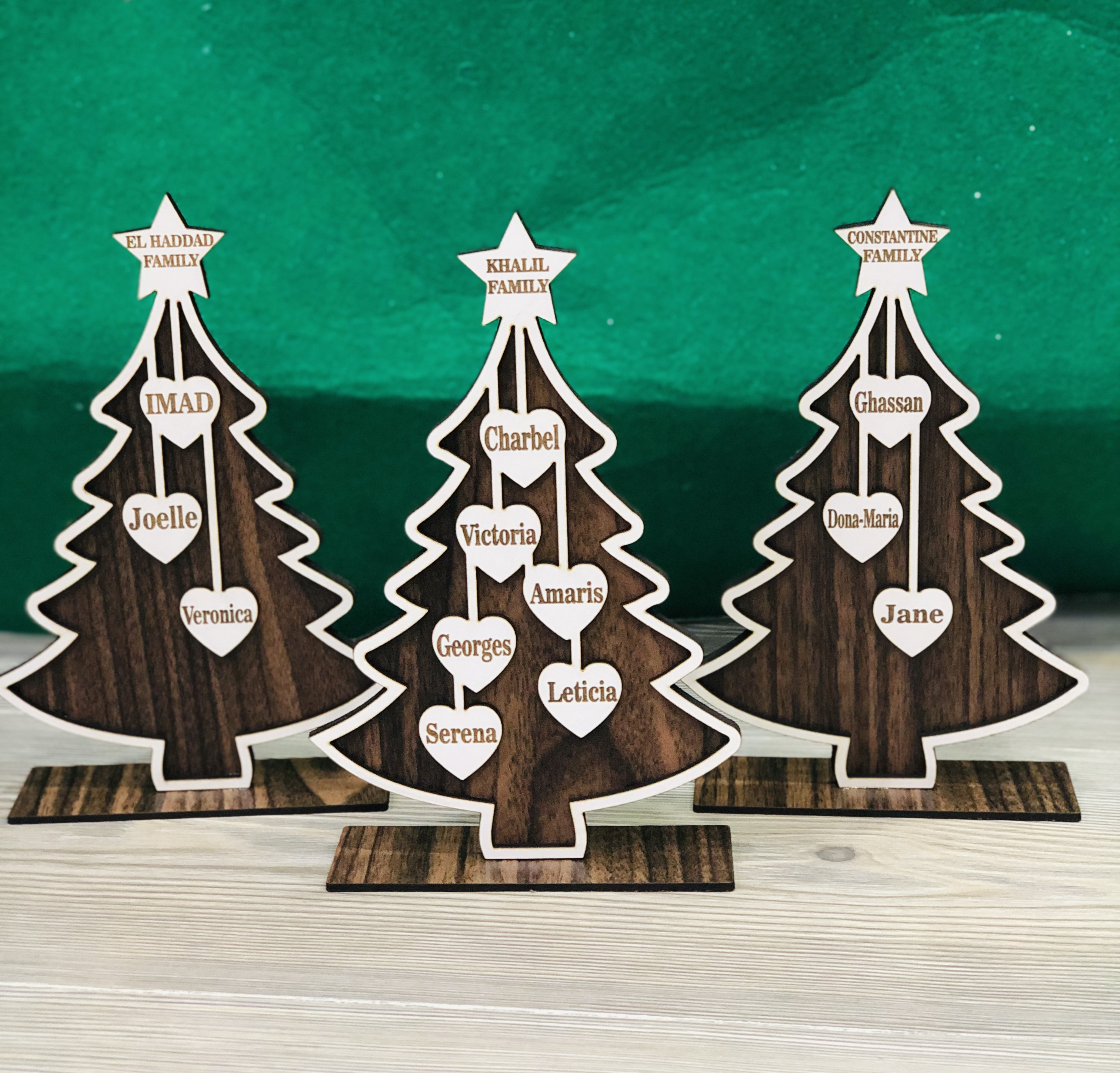 Custom Christmas name tree
