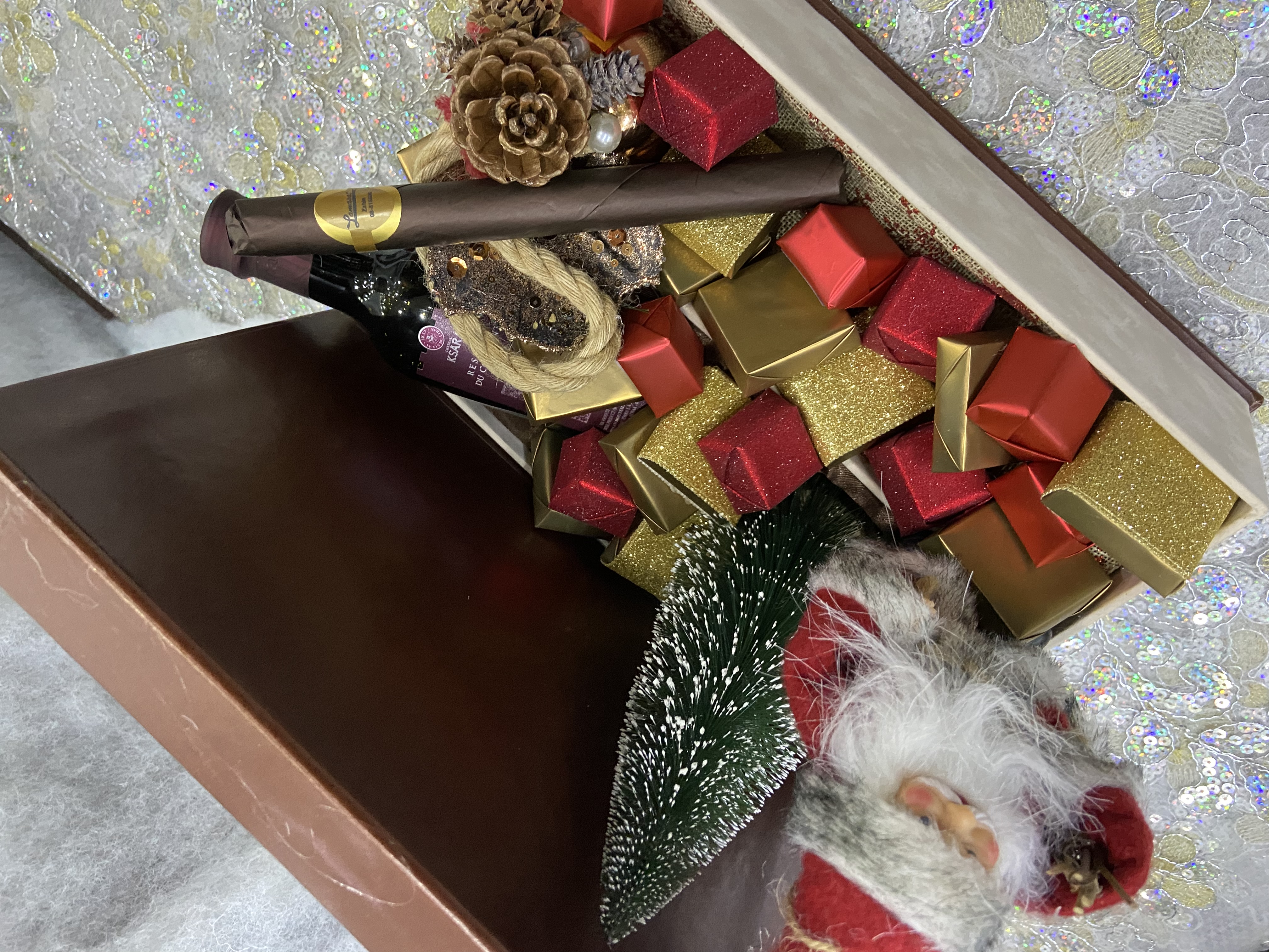 Chocolate filled Christmas box