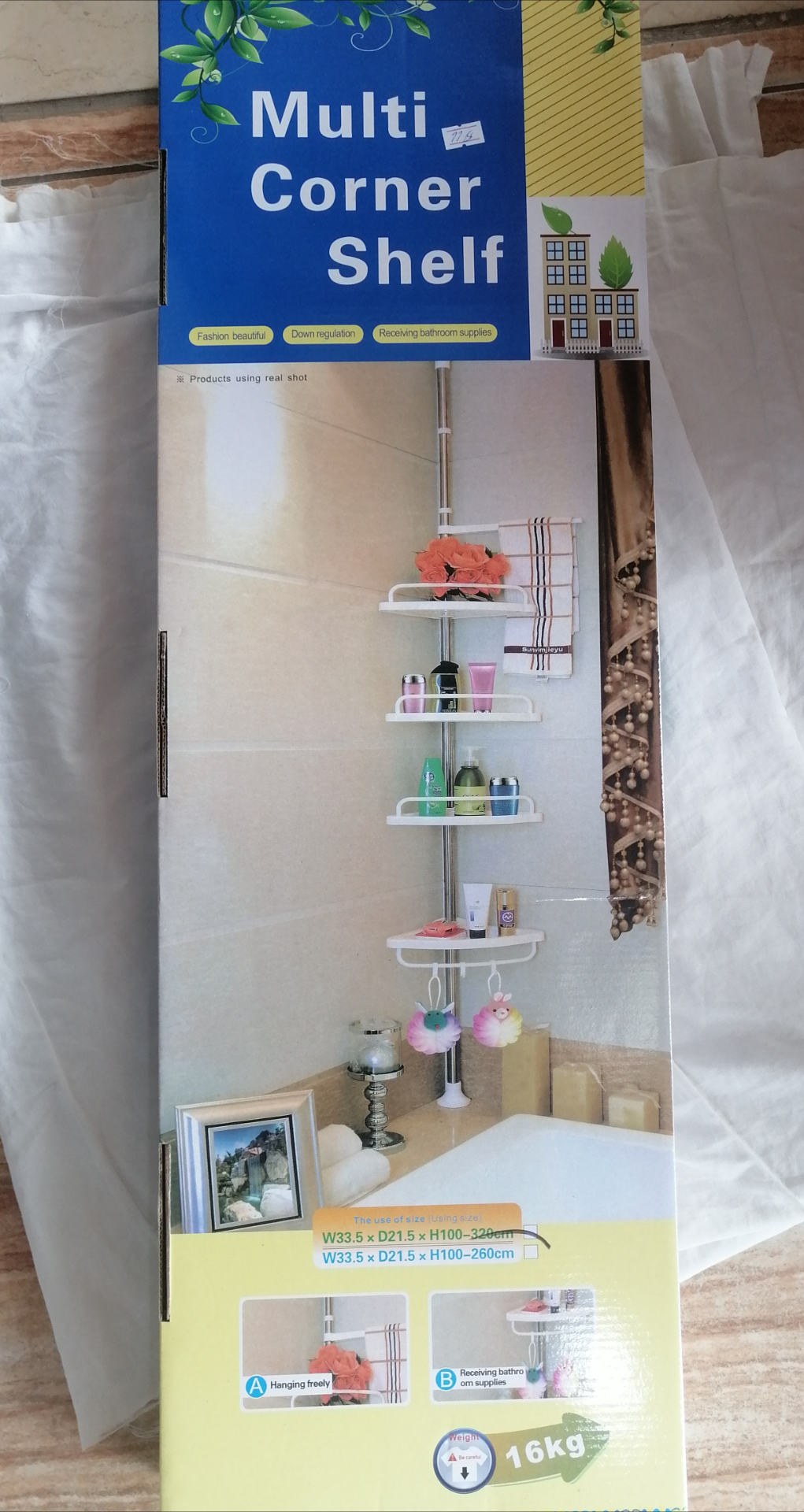 Multi corner shelf 