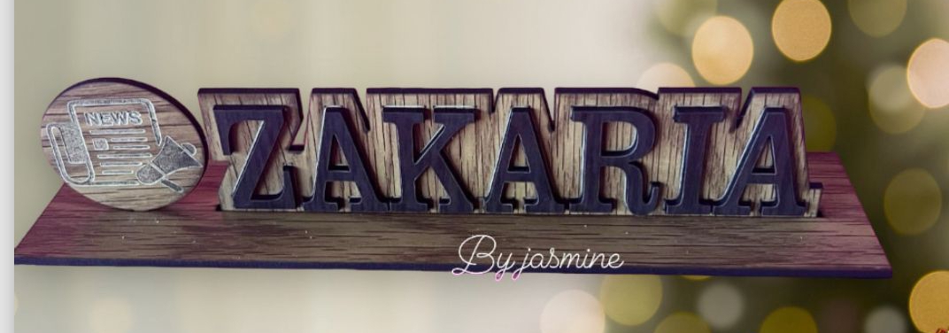 Costume Made Wooden Name 