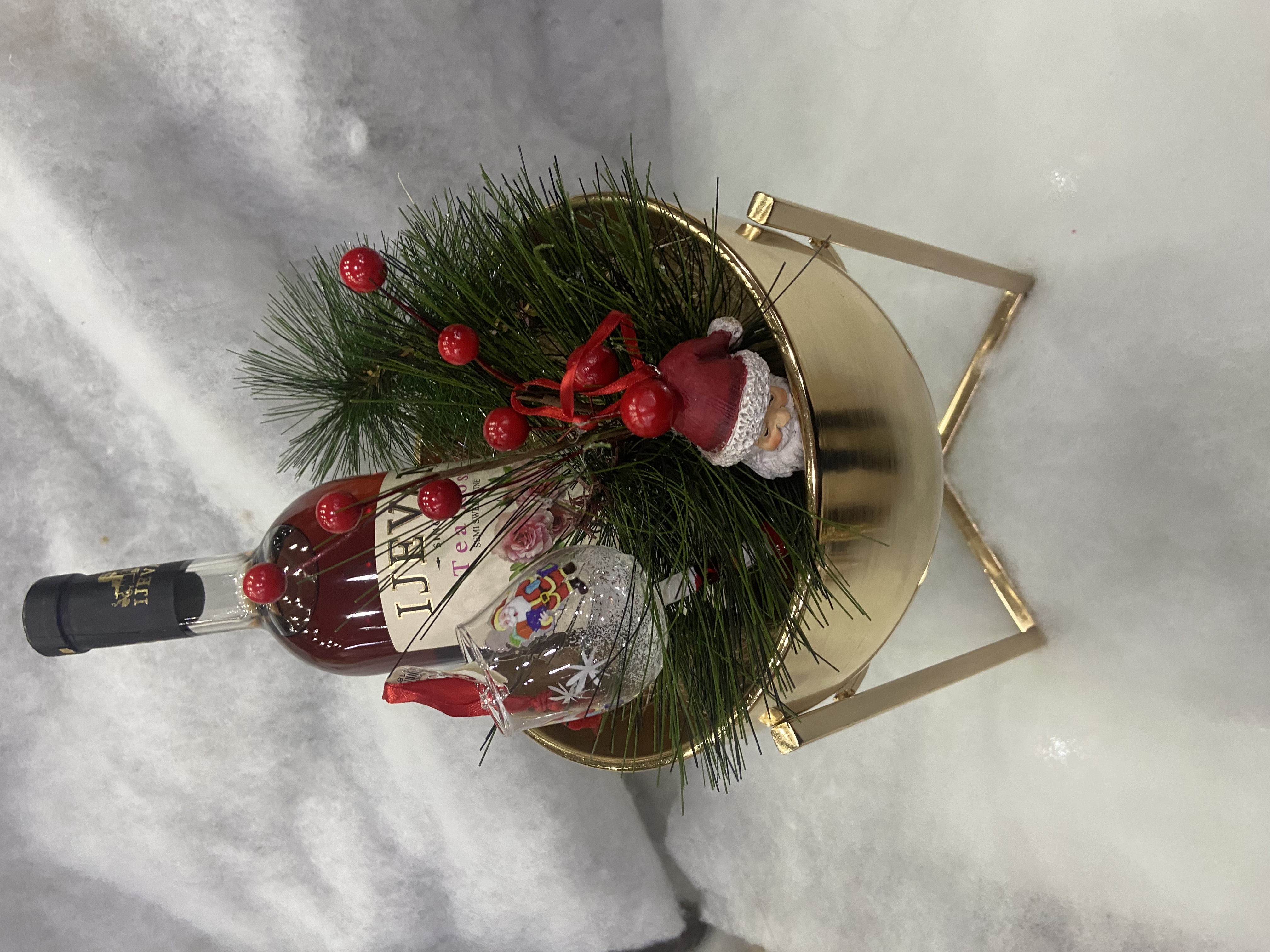 Christmas Decoration gold plated bowl 