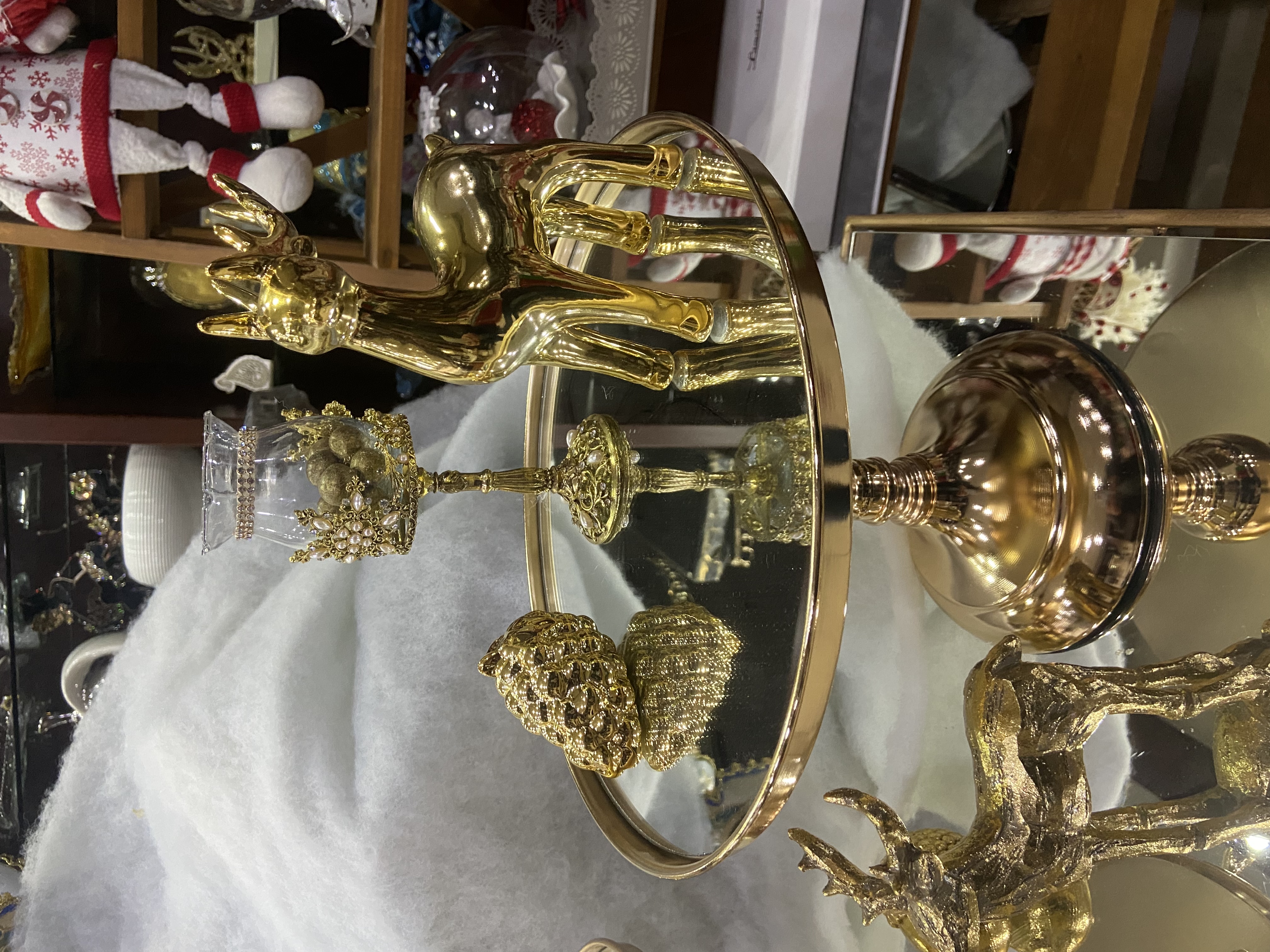 Large golden plated platter