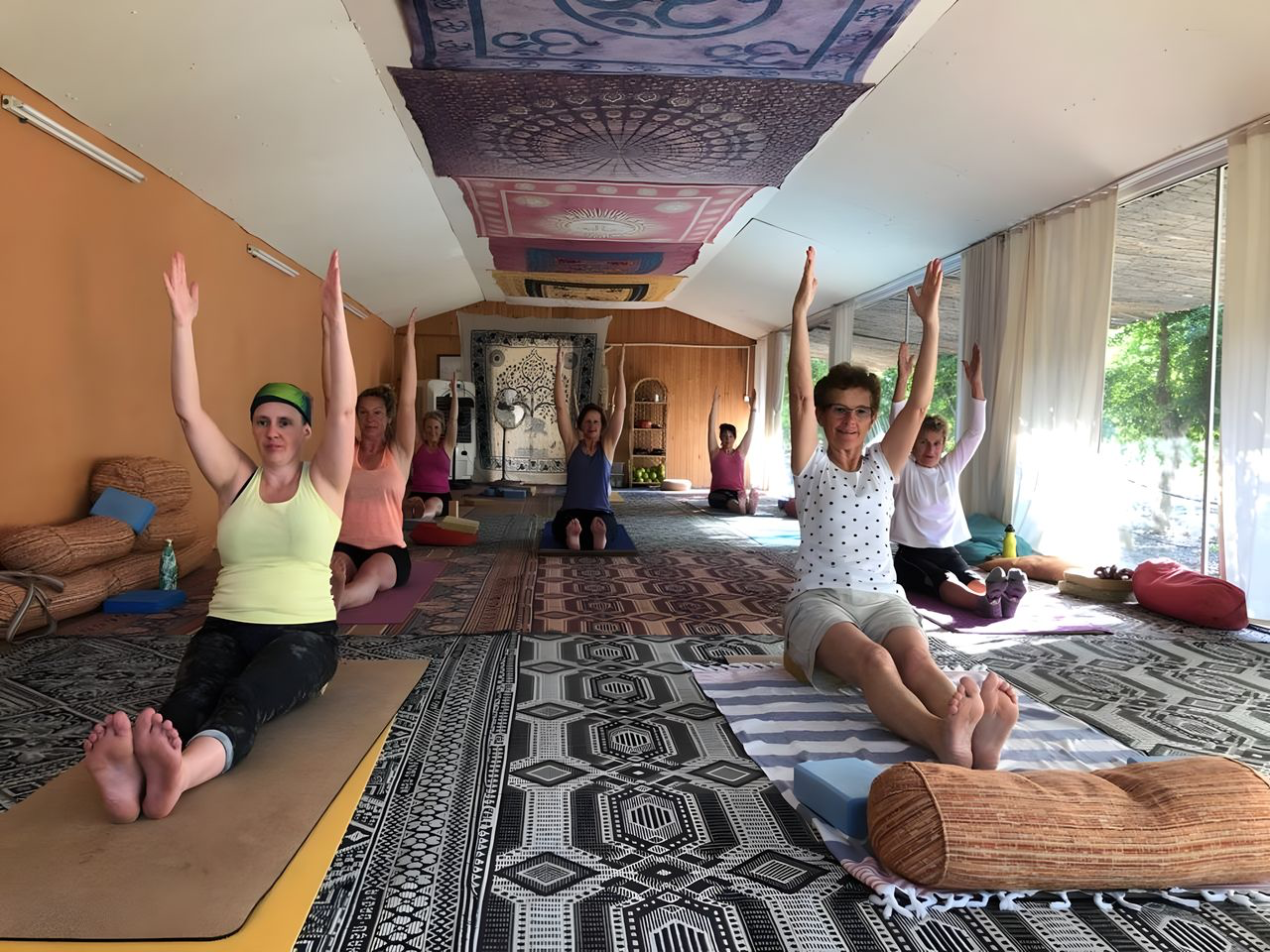 Yoga class at Villa Spectrum