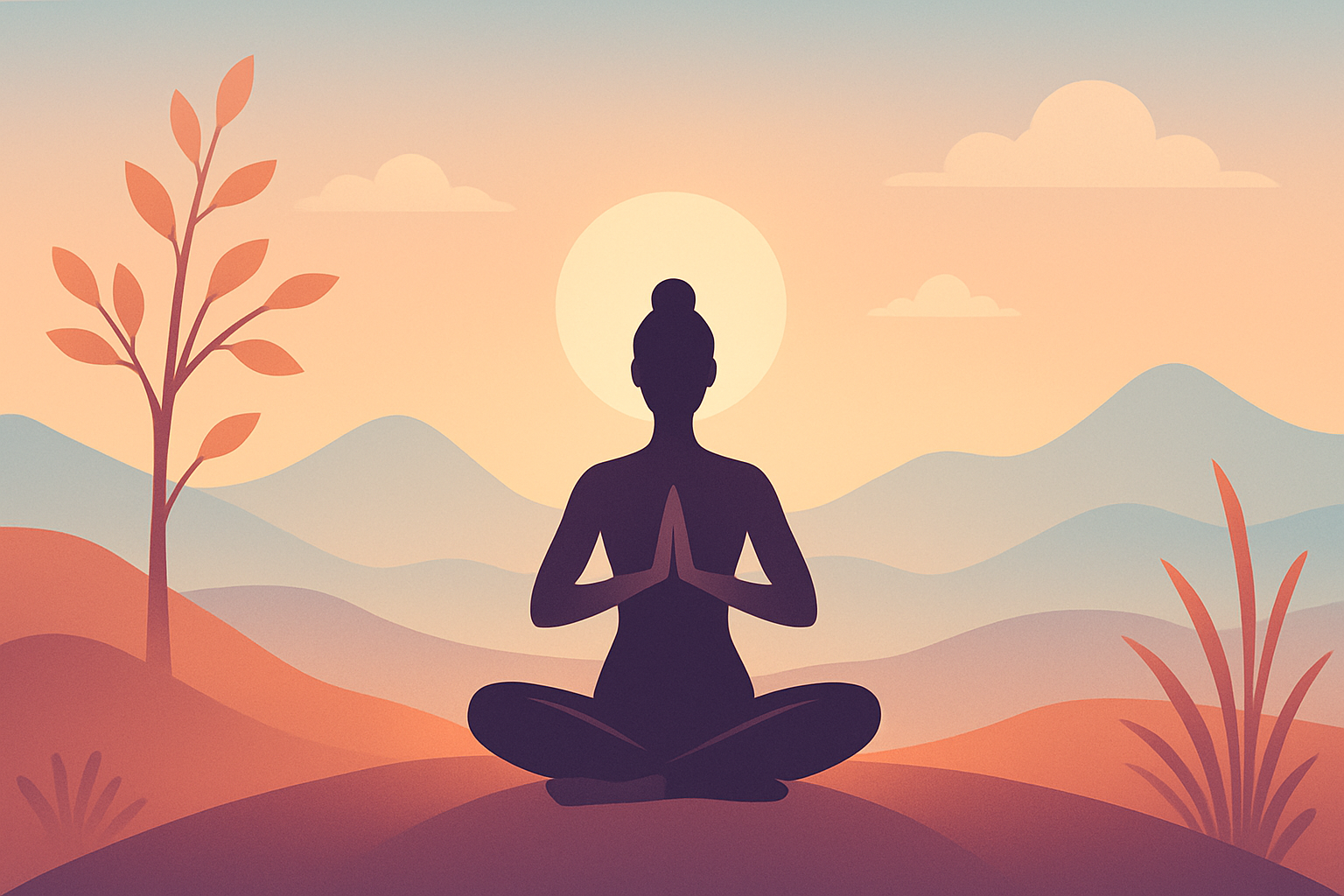 Serene yoga background