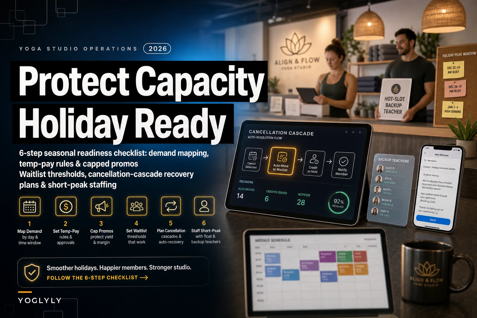 Don't let holidays ruin capacity: a 6-step micro-scheduling checklist for peak windows