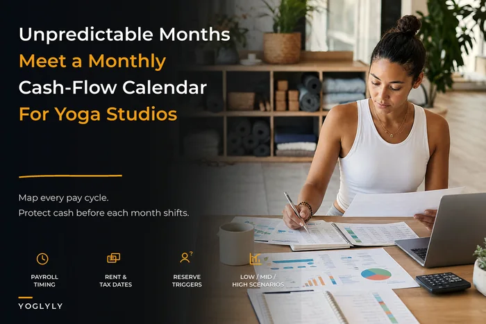 From unpredictable months to predictable cash flow: a monthly financial calendar for yoga studios
