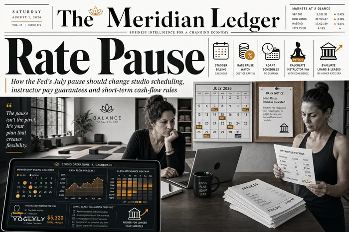How the Fed's July Rate Pause Should Change Your Studio's Scheduling, Pay and Cash-Flow Plan
