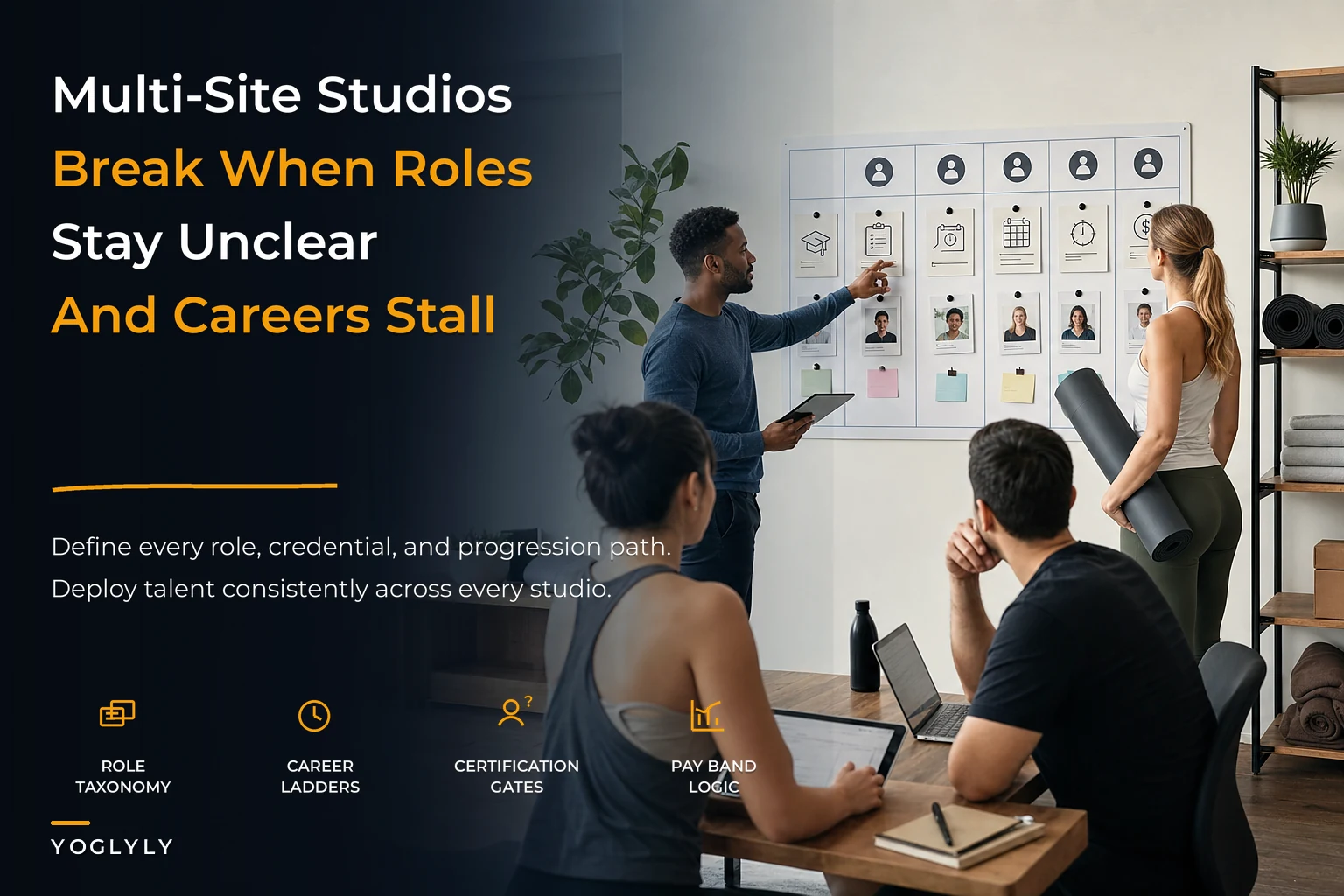 Organizational roles and career ladders for multi-site studios