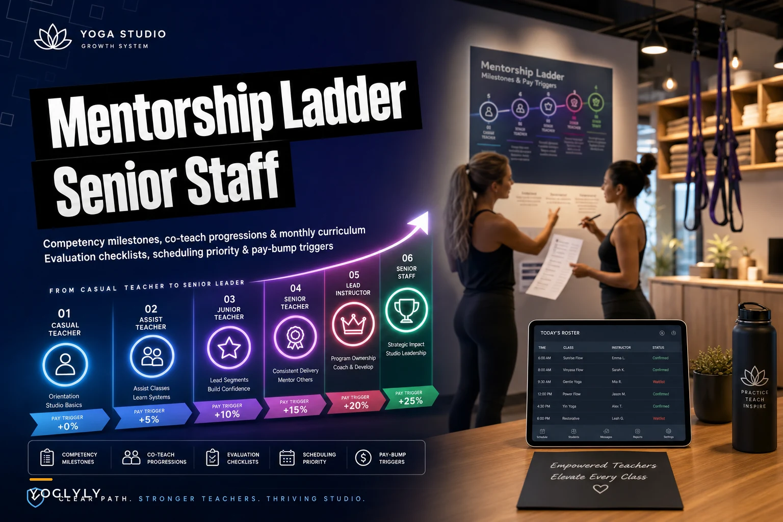 Turn casual teachers into senior staff: an instructor mentorship ladder with milestones, co-teaching progressions and pay triggers