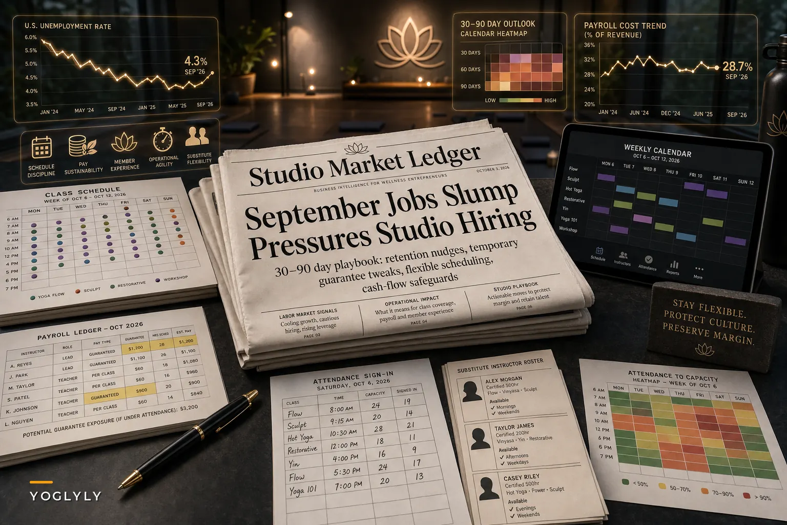 What the September jobs slump means for yoga studios: hiring, scheduling and pay decisions to make now