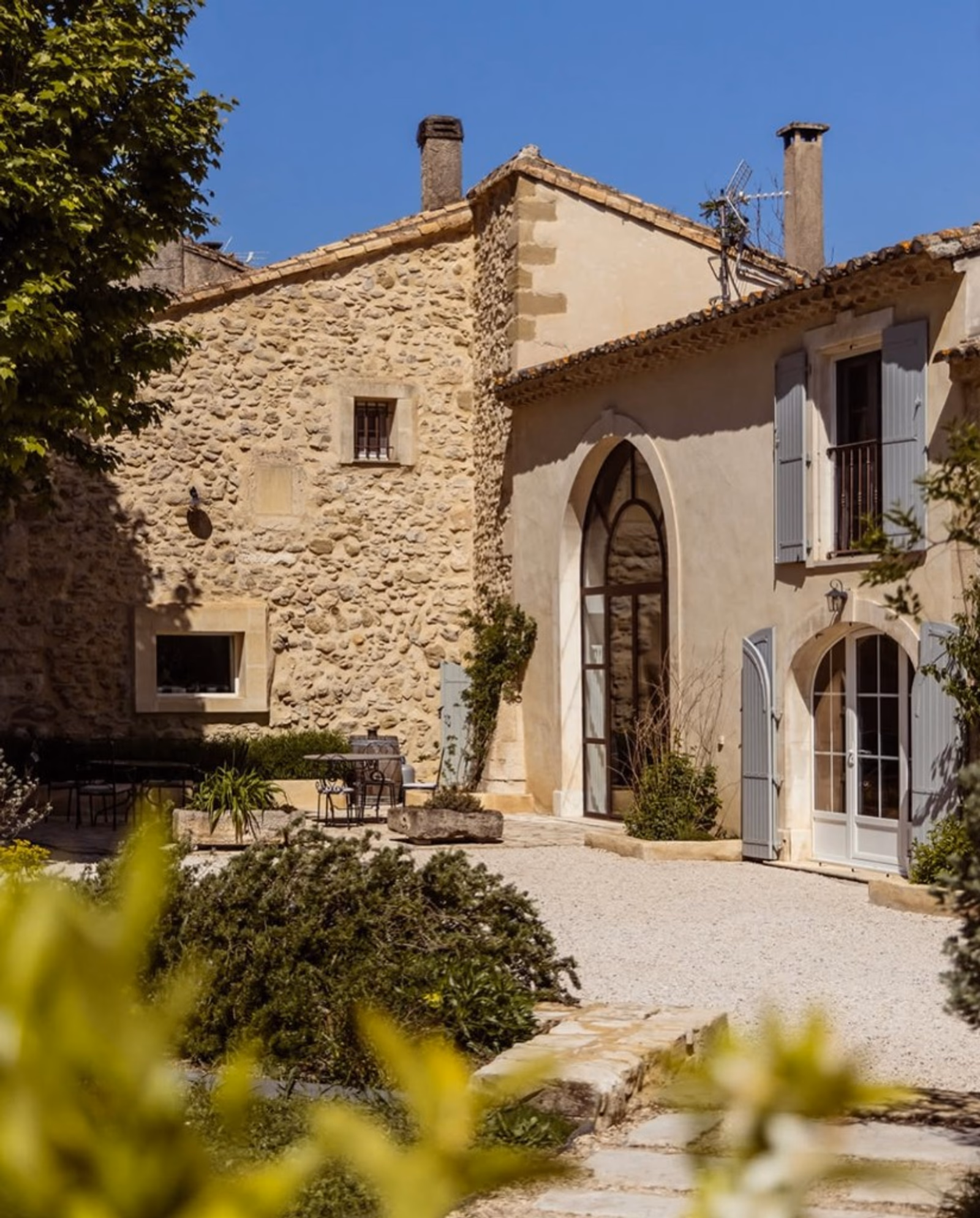 Stone courtyard at Mas Millésime