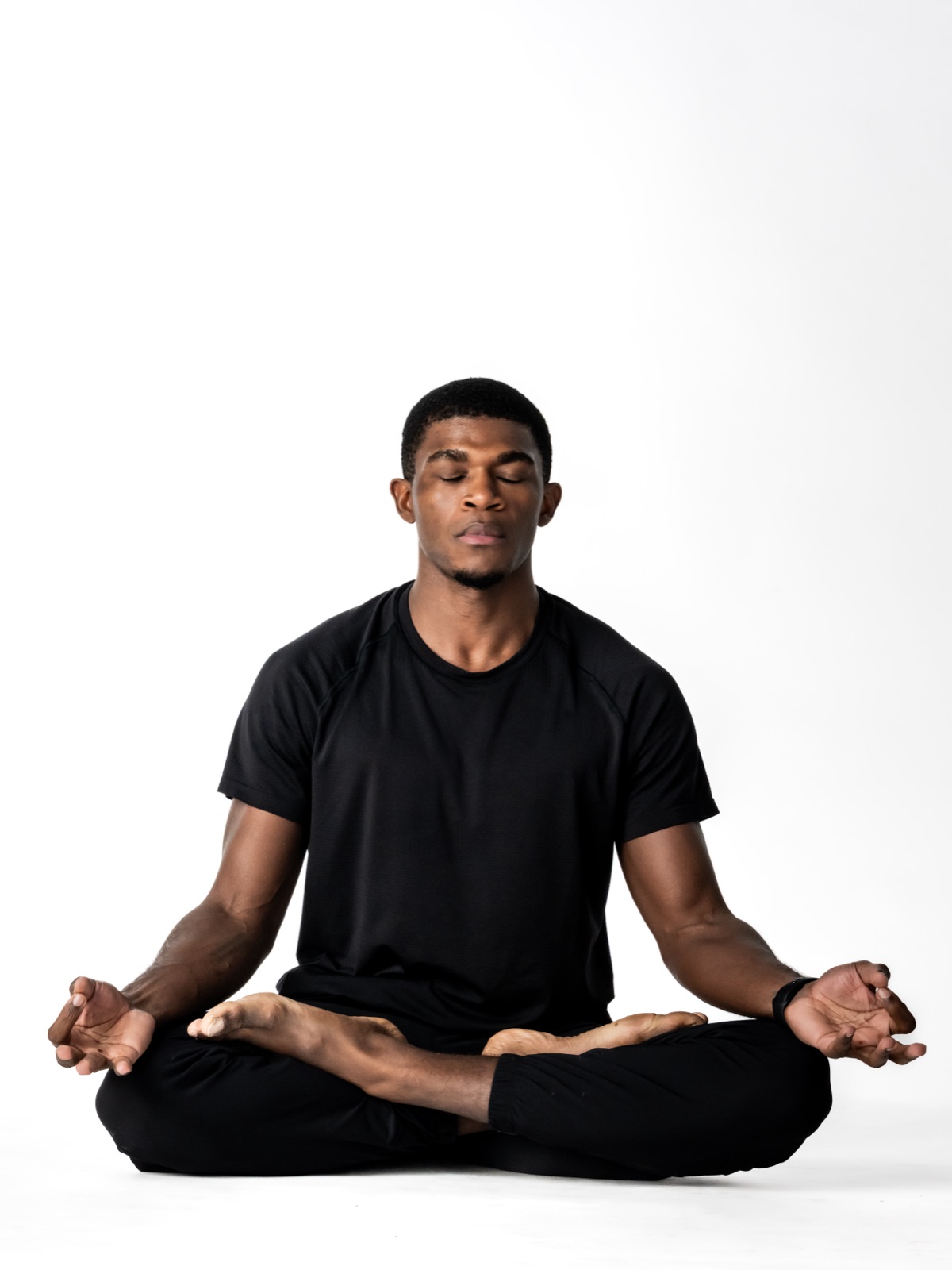 Cameron seated in meditation