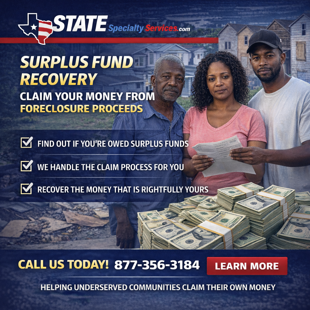 Unclaimed Surplus Funds After Foreclosure: How State Specialty Services Helps You Recover What’s Rightfully Yours