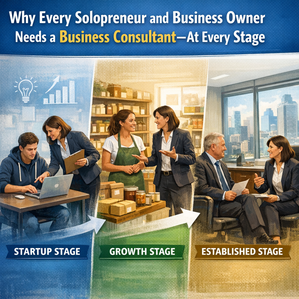 Why Every Solopreneur and Business Owner Needs a Business Consultant—At Every Stage