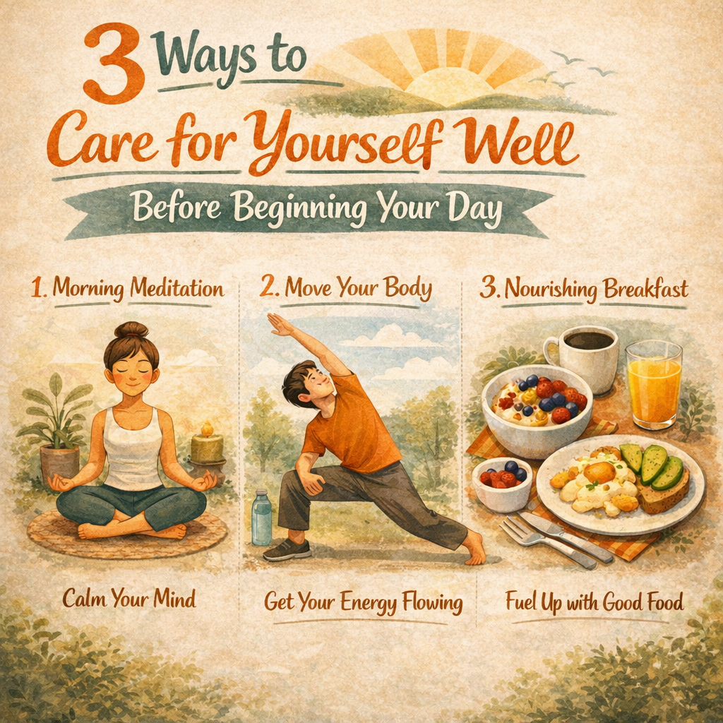 Three Simple Ways to Love & Care for Yourself Before Your Busy Day Begins