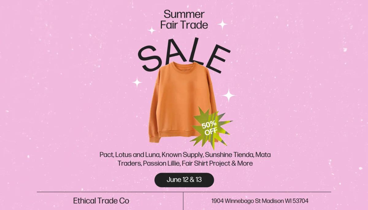 Madison’s Biggest Fair Trade Fashion Event of the Summer: Don’t Miss Ethical Trade Co’s Summer Sale!
