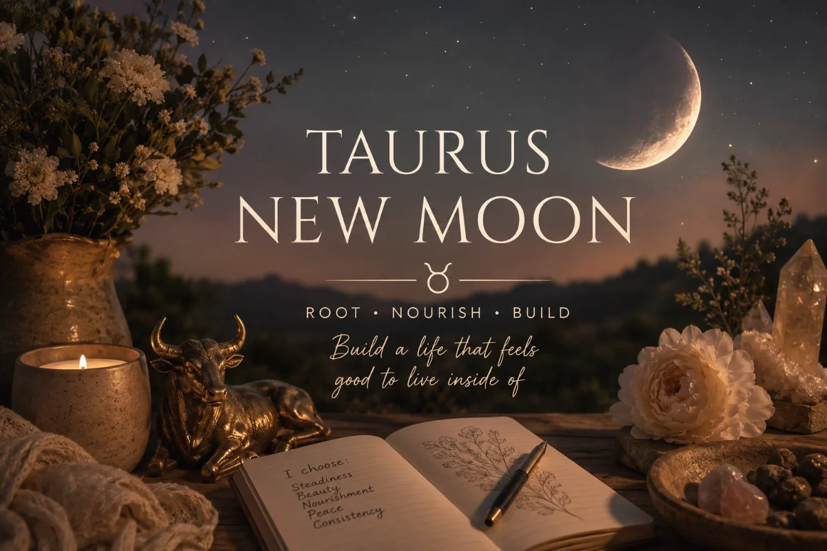 Taurus New Moon: Cultivating Wealth, Values, and Heaven on Earth Through Slow Living