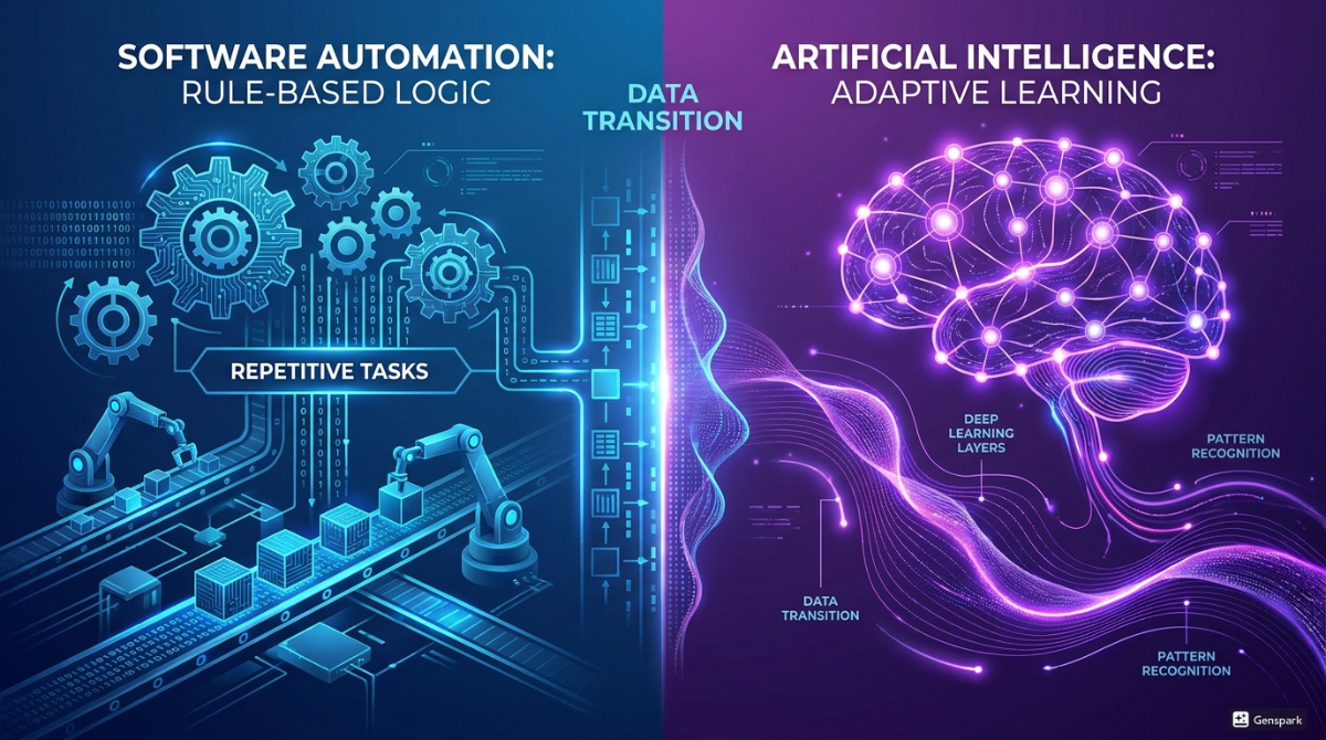 Why Software Automation Is Not Artificial Intelligence: Key Differences Explained