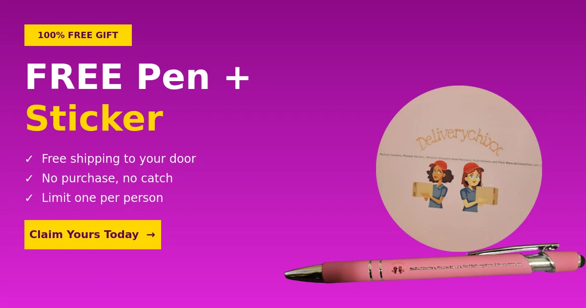 🎉 Exciting Offer: Claim Your FREE Pen + Sticker from Deliverychixx! 🎁