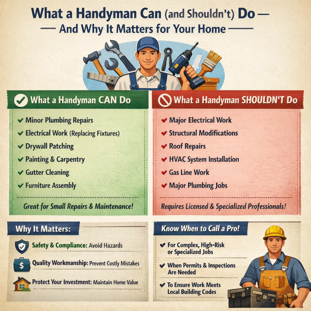 What a Handyman Can (and Shouldn’t) Do – And Why It Matters for Your Home