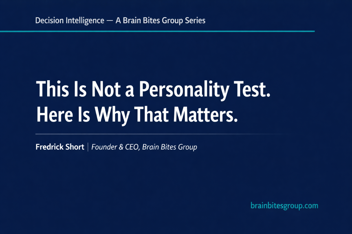 This Is Not a Personality Test. Here Is Why That Matters.