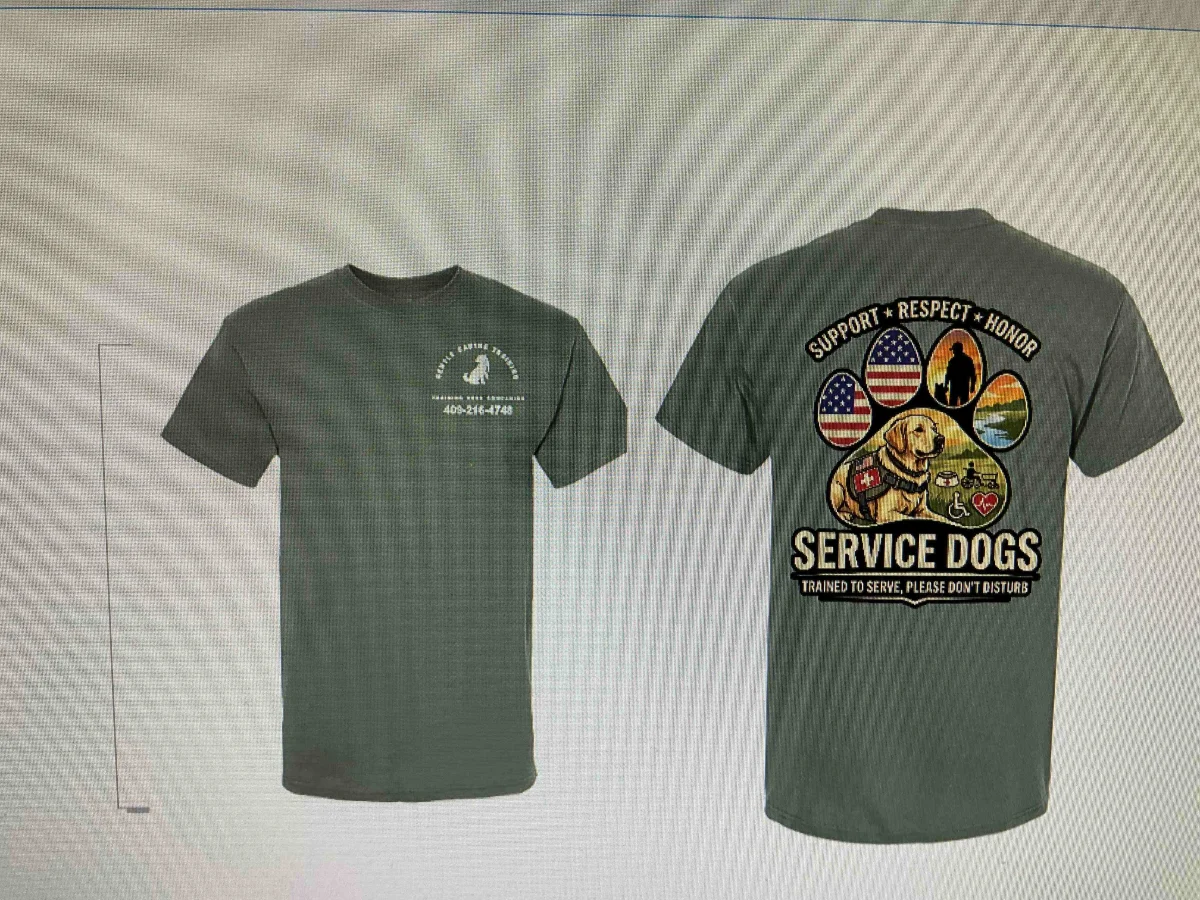 Raise Awareness and Change Lives: Support Service Dog Training with Gentle Canine Training’s New Shirt Campaign