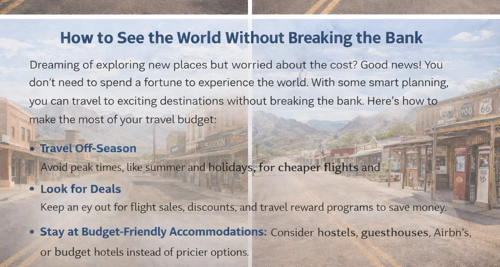 How to Travel the U.S. for a Week Without Breaking the Bank